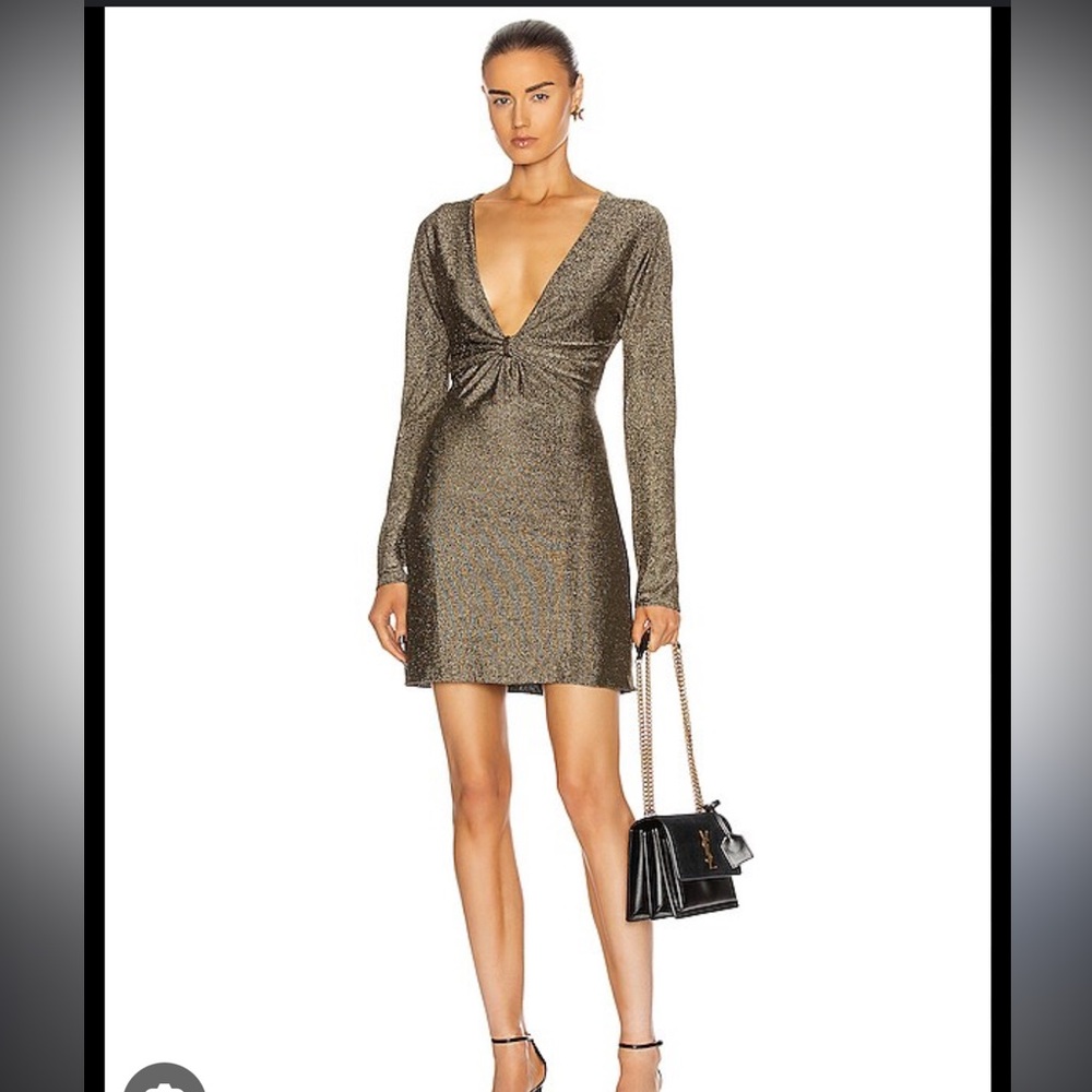 Saint Laurent Long Sleeve mini dress